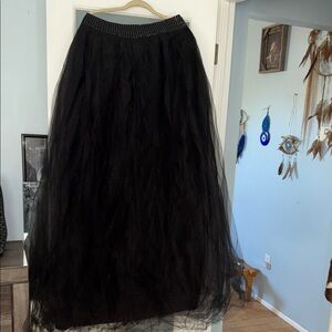 Custom Elegant Black Tulle Skirt NWOT🎶